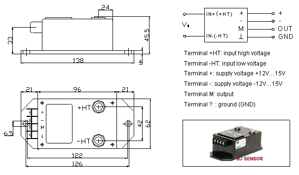   Closed-loop Hall voltage sensor CHV-100/100